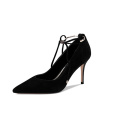 2019 High Heel Women's Pumps Black Suede Leather x19-c177c Ladies Women custom Dress Shoes Heels For Lady